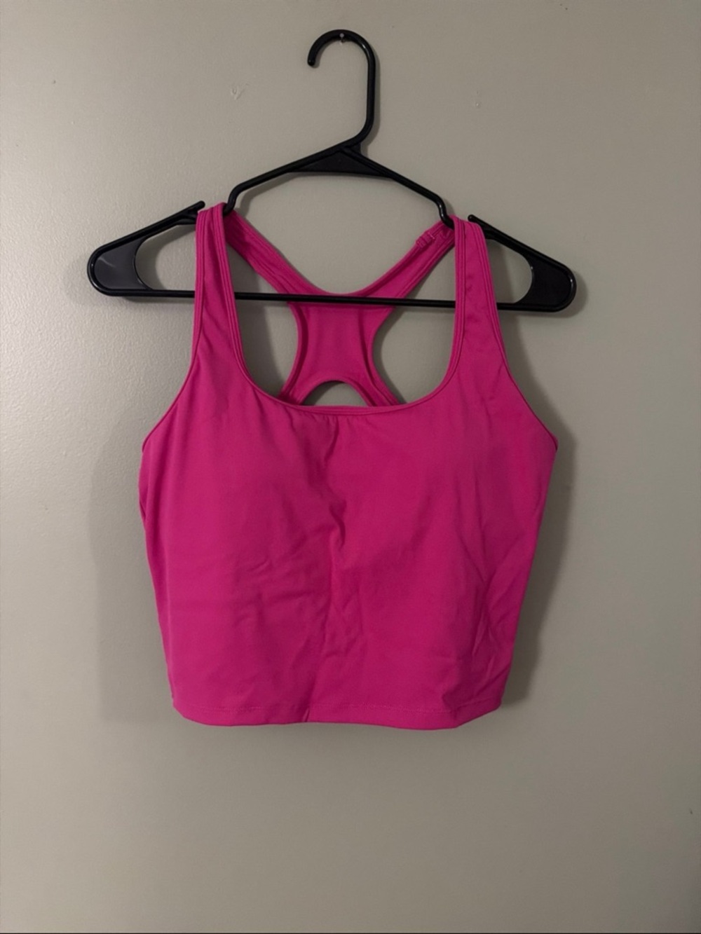Running Girl Hot Pink Racerback Long Line Sports Bra